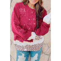 Azura Exchange Leopard Bleached Pullover Sweatshirt - M