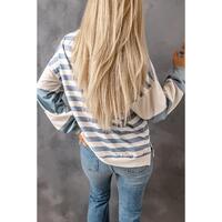 Azura Exchange Drop Shoulder Striped Pullover Sweatshirt - 2XL