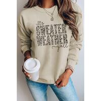 Azura Exchange Leopard Print Pullover Sweatshirt - S