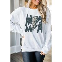 Azura Exchange Lightning Leopard Print Long Sleeve Sweatshirt - L