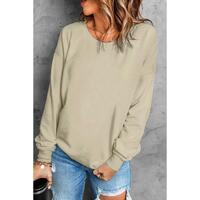 Azura Exchange Plain Crew Neck Pullover Sweatshirt - S