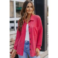 Azura Exchange Button Up Waffle Knit Casual Shirt - M