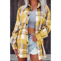 Azura Exchange Plaid Button Up Patch Pocket Shirt - L