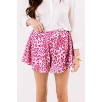 Azura Exchange Leopard Print Flutter Shorts - S