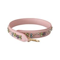 Dolce &amp; Gabbana Crystal Studs Leather Shoulder Strap One Size Women
