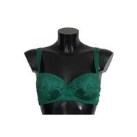 Green Floral Lace Silk Stretch Balconcino Bra by Dolce &amp; Gabbana 3 IT Women