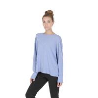 Crown of Edinburgh Cashmere Women&#39;s Cashmere Boatneck Sweater in Sky blue - L