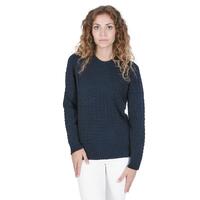 Crown of Edinburgh Cashmere Women&#39;s Cashmere Round Neck Womens Sweater in Navy blue - 44 EU