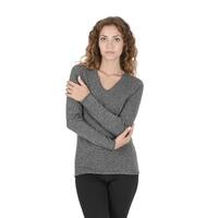 Crown of Edinburgh Cashmere Women&#39;s Cashmere V-Neck Sweater for Women in Grey - 42 EU
