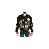 Dolce &amp; Gabbana Bomber Jacket with Multicolor Motive 48 IT Men
