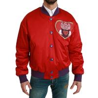 Dolce &amp; Gabbana Bomber Jacket with Multicolor Motive 50 IT Men