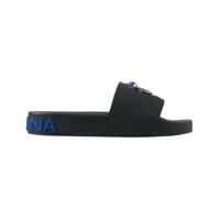 Dolce &amp; Gabbana Women&#39;s Black Slides Sandals Beach Saint Barth Shoes - 36 EU