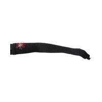 Dolce &amp; Gabbana Gray Elbow Length Embroidered Virgin Wool Gloves One Size Women