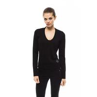 Montana Blu Women&#39;s Black Wool Sweater - 42 IT