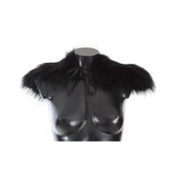 Black Fox Fur Shoulder Wrap by Dolce &amp; Gabbana 38 IT Women