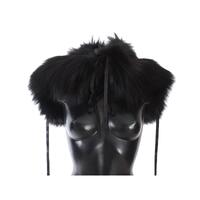 Dolce &amp; Gabbana Black Fox Fur Shoulder Wrap M Women
