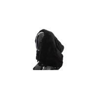 Dolce &amp; Gabbana Black Weasel Fur Hooded Scarf Wrap One Size Women