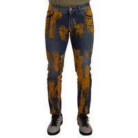 Genuine Dolce &amp; Gabbana Skinny Denim Jeans with Zipper and Button Closure 48 IT Men