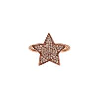 Authentic NIALAYA Pink Gold Plated Sterling Silver Ring 54 EU Women