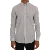 Frankie Morello Casual Shirt with Blue Stripes L Men
