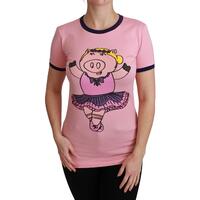 Year of the Pig 2019 Crewneck Short Sleeve T-shirt by Dolce &amp; Gabbana 36 IT Women