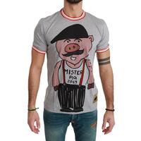 Authentic Dolce &amp; Gabbana Roundneck T-Shirt with Year of the Pig Motive 46 IT Men