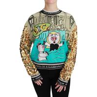 Dolce &amp; Gabbana Crewneck Pullover Sweater with Year of the Pig Motive 40 IT Women