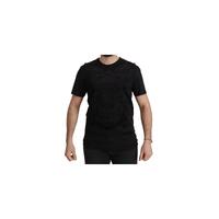 Authentic Dolce &amp; Gabbana Black Baroque Motive T-shirt 52 IT Men