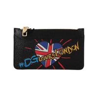 DOLCE &amp; GABBANA Cardholder Coin Wallet with Zipper Closure One Size Women