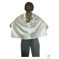 SHORT CAPE Kids Childrens Party Costume Vampire Coat School Team Colours - White