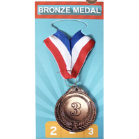 3rd METAL BRONZE WINNER MEDALS Sports Day School 46cm Ribbon