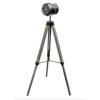 139cm Nautical Tripod Floor Lamp w Steel Grey Lamp Head Searchlight Spot Light Modern