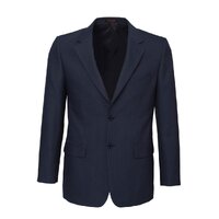 Mens Single Breasted 2 Button Suit Jacket Work Business - Pin Striped - Navy - 102