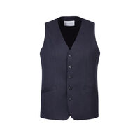 Mens Bamboo Blend Longline Vest Waistcoat w/ Stretch Business Forrnal Dress - Navy - 107