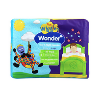 Wonder Pk27 the Wiggles Day &amp; Night Nappies Diapers Infant 4 - 8 Kg Size 2