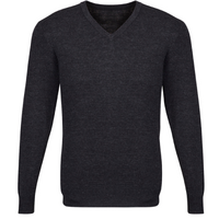 Mens Advatex Varesa Wool Pullover Jumper Cardigan V Neck - Charcoal - M