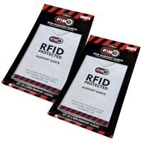 2x RFID Blocking Sleeve Secure Passport ID Protector Anti Thief Scan - White