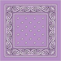 BANDANA Paisley 100% COTTON Head Wrap Durag Bandanna Summer Biker Scarf Mask - Lilac