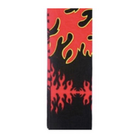 BANDANA Paisley 100% COTTON Head Wrap Durag Bandanna Summer Biker Scarf Mask - Red Fire on Black