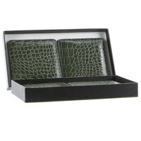 4x de Burg Tableware Crocodile Coasters Mats Pad Drinks Table Non Slip - Green