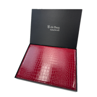 de Burg 4 Piece Table Place Mat Set Placemat with Croc Pattern - Red