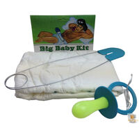 ADULT BABY COSTUME Big Giant Diaper Fancy Dress Dummy Nappy Halloween Jumbo Pin