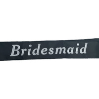 HEN&#39;S NIGHT SASH Party Girls Wedding Bridesmaid Bridal Bride To Be Satin Sashes - Bridesmaid (Black)