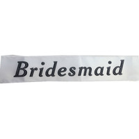 HEN&#39;S NIGHT SASH Party Girls Wedding Bridesmaid Bridal Bride To Be Satin Sashes - Bridesmaid (White)