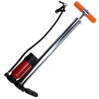 HAND TYRE PUMP With Booster &amp; KPA Gauge Psi Bike Air Inflator Bicycle Tire