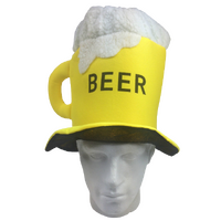BEER HAT Drinking Mug Party Costume Accessory Fancy Dress Cap Halloween Unisex