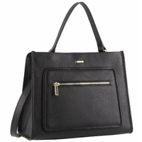 Morrissey Ladies Italian Structured Leather Tote Bag Handbag Womens - Black