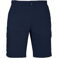 Mens Cargo Shorts 100% Cotton Casual Work Wear Half Pants Summer Army Military - Navy - 32 (82cm)
