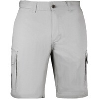 Mens Cargo Shorts 100% Cotton Casual Work Wear Half Pants Summer Army Military - Stone - 36 (92cm)