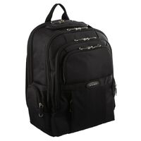 Pierre Cardin 30L Large Padded Backpack Bag w 13&quot; Laptop Sleeve Travel Luggage - Black
